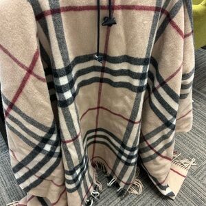 Burberry Nova Check Wool Poncho